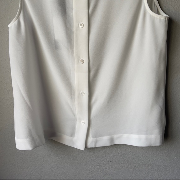 Jenni Kayne Ivory Crepe V-Neck Shell Sleeveless Top M NWT - Picture 6 of 13